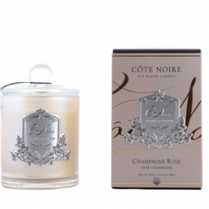 Cote Noire Soy Blend 450g Silver Candle – Pink Champagne