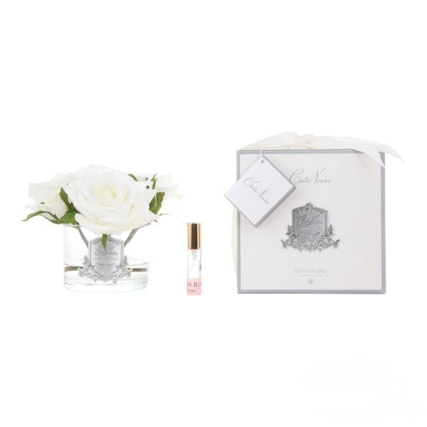 Cote Noire Perfumed Natural Touch 5 Roses In Ivory White – Clear