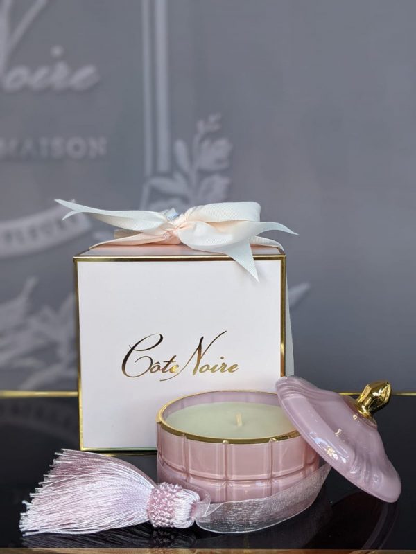 Côte Noire Art Deco Candle – Pink