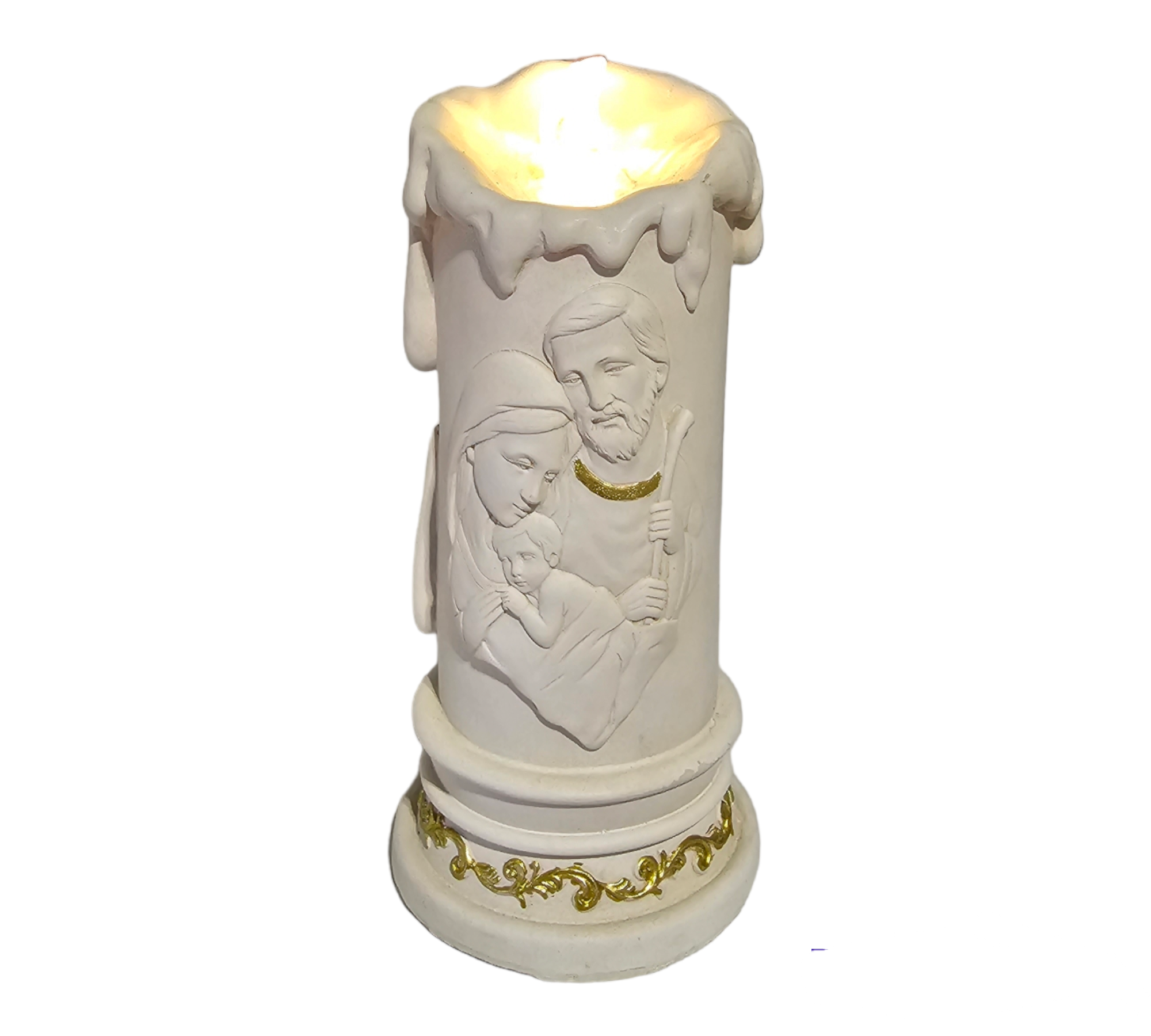 Jesus, Mary And Joseph Led Candle