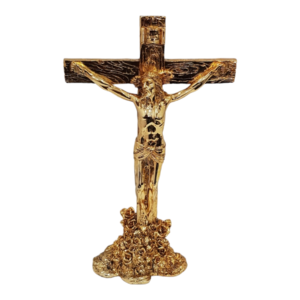 Ornate Golden Cross With Roses