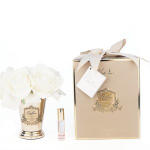 Cote Noire – Seven Rose Bouquet in Champagne – Gold Goblet