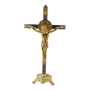 Large Standing Mirrored Gold Cross