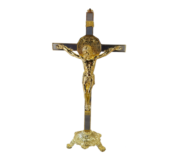 Large Standing Mirrored Gold Cross