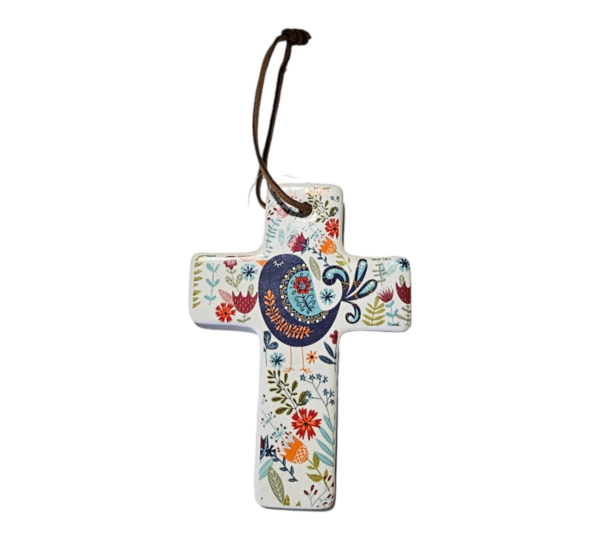 Hanging Cross Bird Garden Small