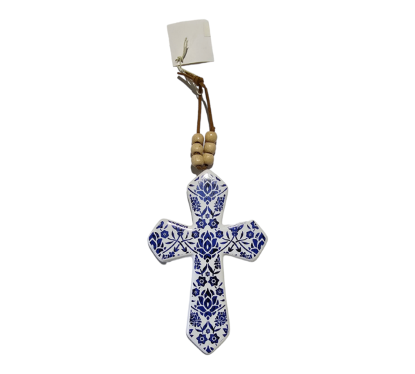 Hanging Cross W/Beads Motif Small