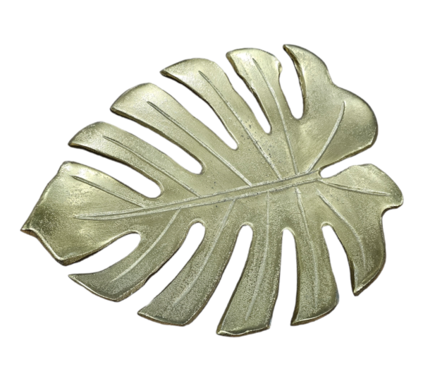 Monsteria Leaf Metal Plate Gold