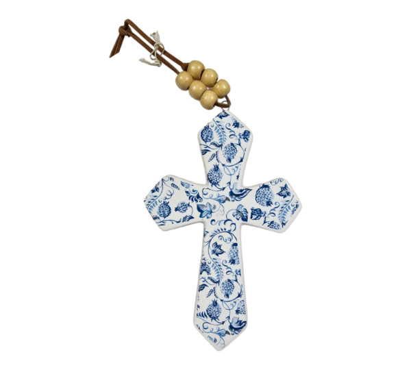 Hanging Cross With Beads Bud Small