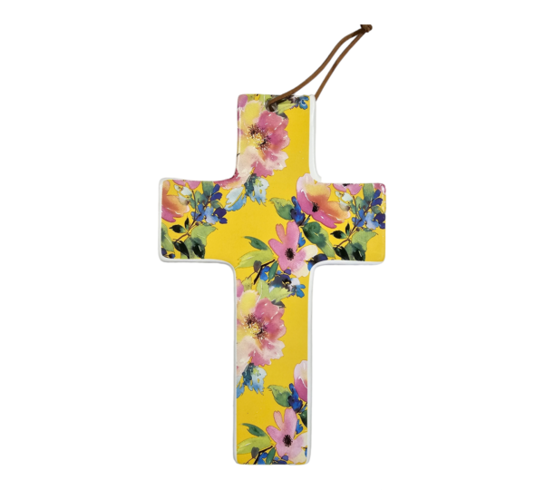 Hanging Cross Sunshine Floral Large