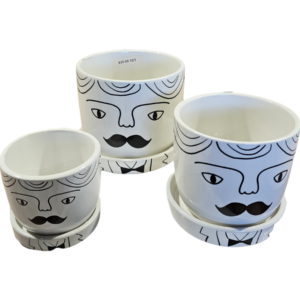 Derek Ceramic Pots 3 set