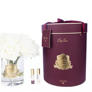 Cote Noire – Luxury Grand Bouquet – Gold Badge – Champagne – Burgundy Box