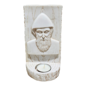 Natural Saint Charbel Candle Holder