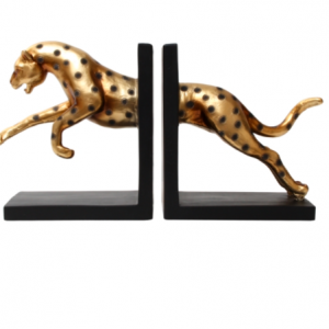 Leopard Bookends Gold Set