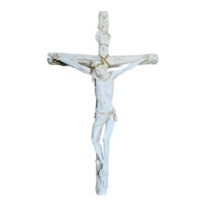 Jesus Cross White Resin Large