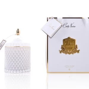 Grand White Art Deco Candle – Jasmine Flower Tea