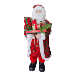 Luxe Red And Green Santa Clause Figurine