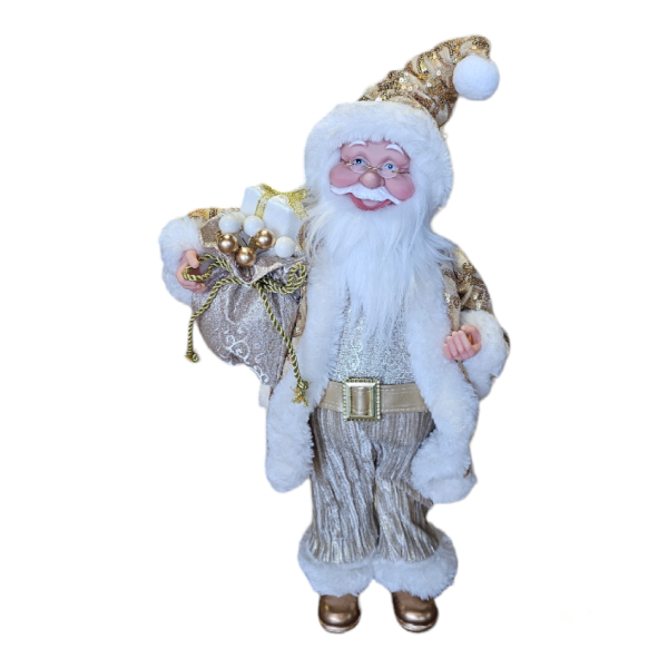 Musical Moving Gold Santa Claus