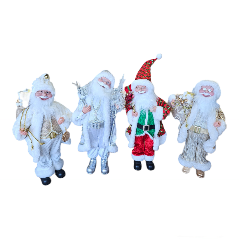 Musical Moving Silver Santa Claus