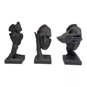 Three Wise Men Sculpture Set #Black