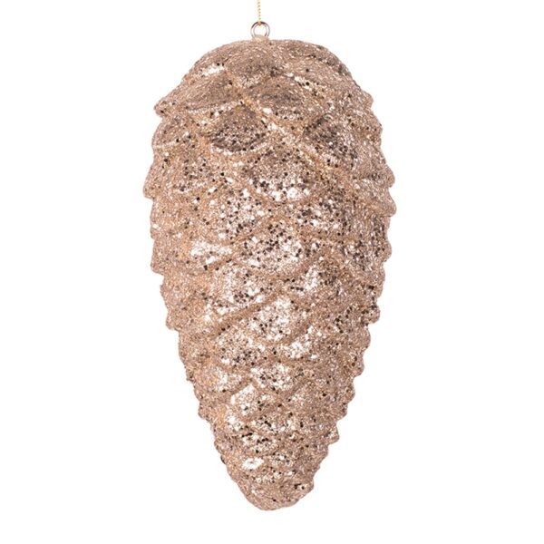 Champagne Glitter Pinecone