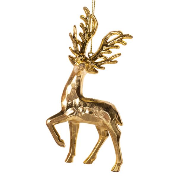 Elegant Gold Reindeer Christmas Ornament