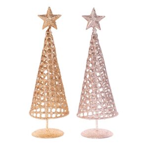 Metal Glitter Tree Champagne/Rose Gold