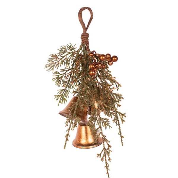 Hanging Bells With Fern & Gold Berries