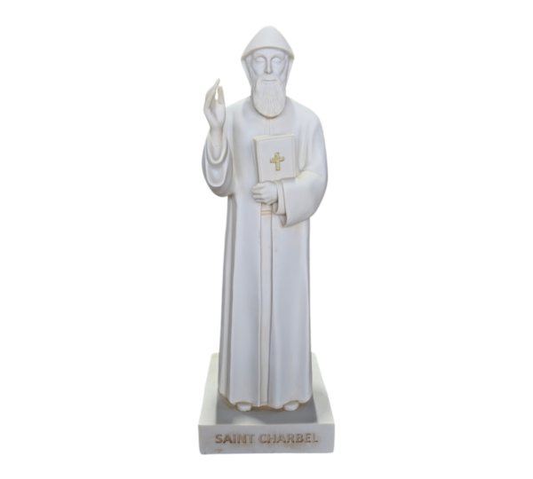 Medium Saint Charbel Indoor Statue Ivory 56cm