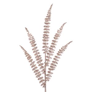 Elegant Glitter Fern Spray – Champagne