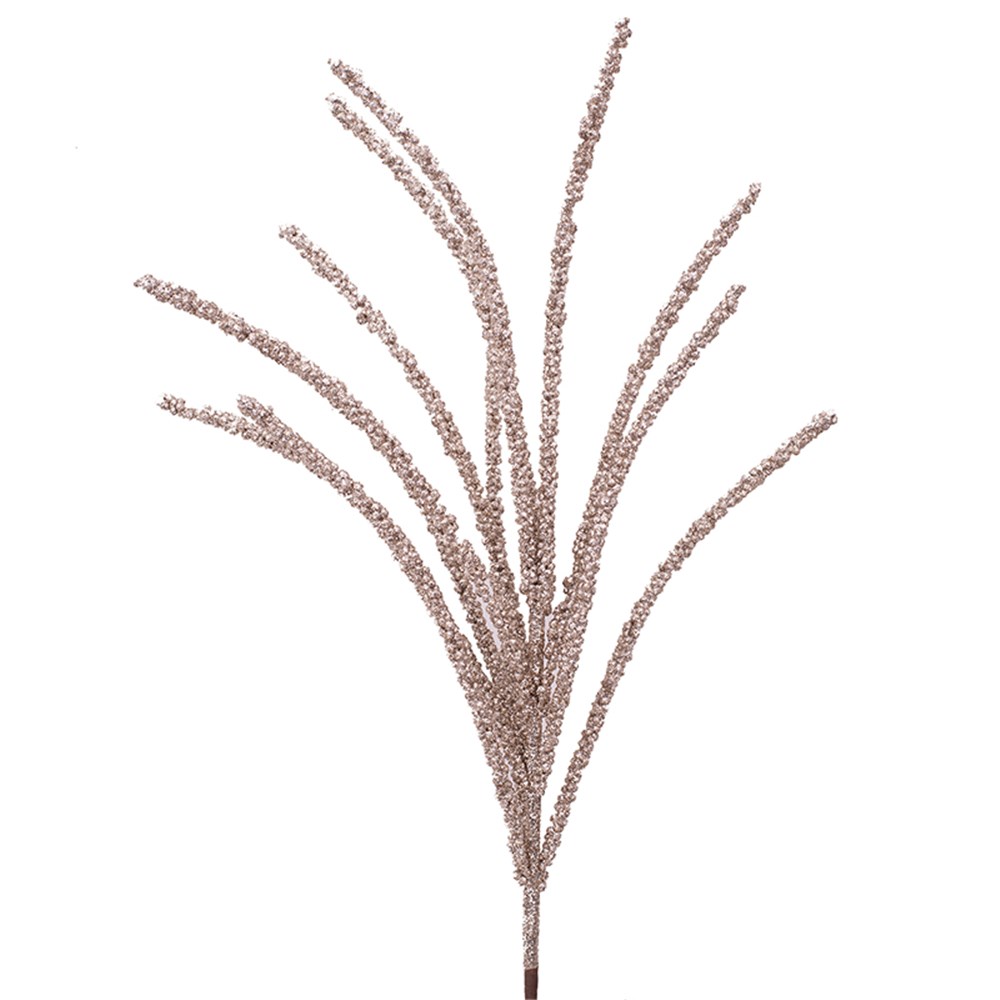 Glittered Twig Spray – Champagne Gold