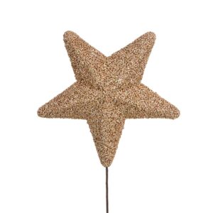 Glitter Gold Star Pick – Festive Decorative Accent