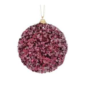 Burgundy Crystals Bauble