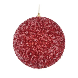 Xl Red Crystals Bauble