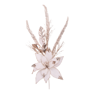 Beige Poinsettia Bunch 70cm