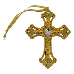 Hanging Cross Jeweled 10.5cm