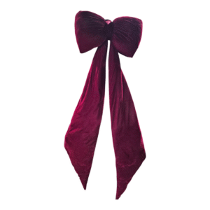 Plush Burgundy Velvet Bow Large