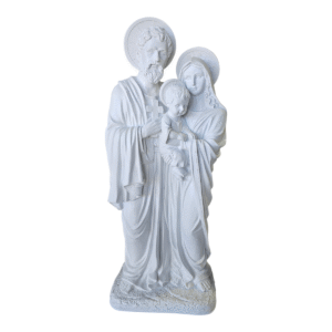 Holy Family Sculpture in White | Joseph, Mary & Jesus Statue 80cm