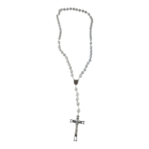 Silver Crystal Wall Rosary – Elegant Decorative Catholic Rosary