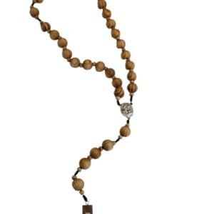 Extra Long Timber Rosary – 112cm Natural Beads