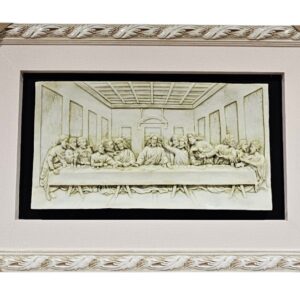 The Last Supper 3D Wall Art – Ornate White & Gold