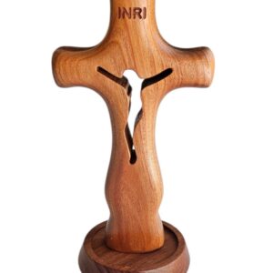 Wooden Crucifix with Stand